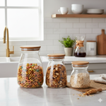 Glass Storage Container with Bamboo Lids