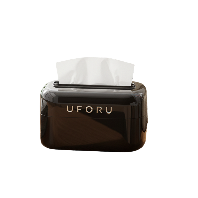 UFORU Black Modern Tissue Box Holder