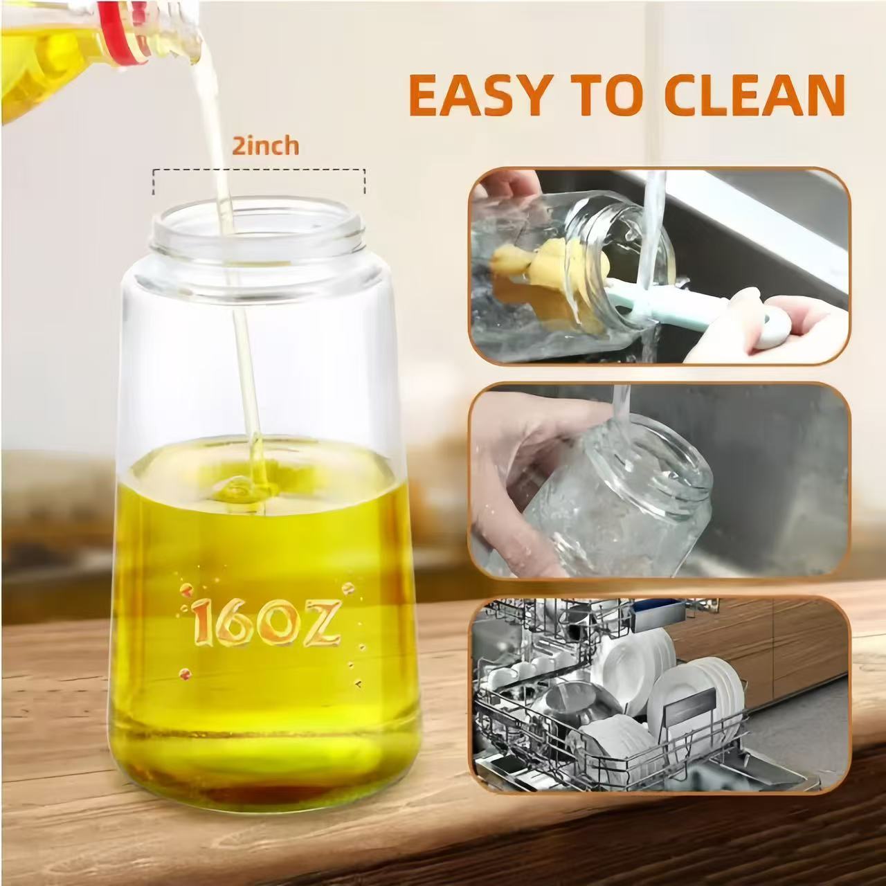 2-in-1 Olive Oil Spray Bottle