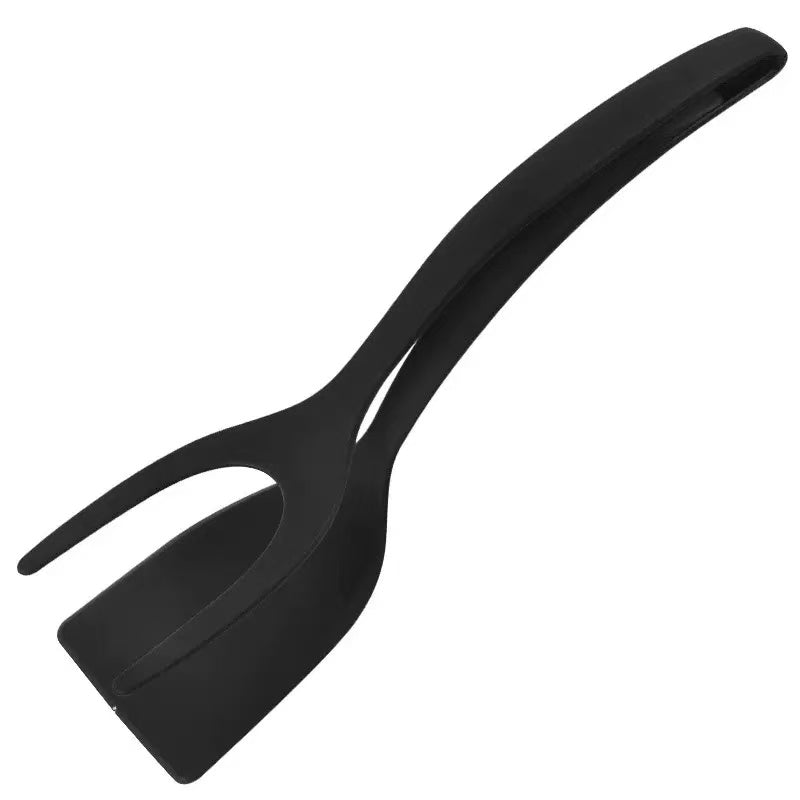 2-in-1 Spatula with Tongs – Nylon Flip Tool, Non-Stick, Heat-Resistant