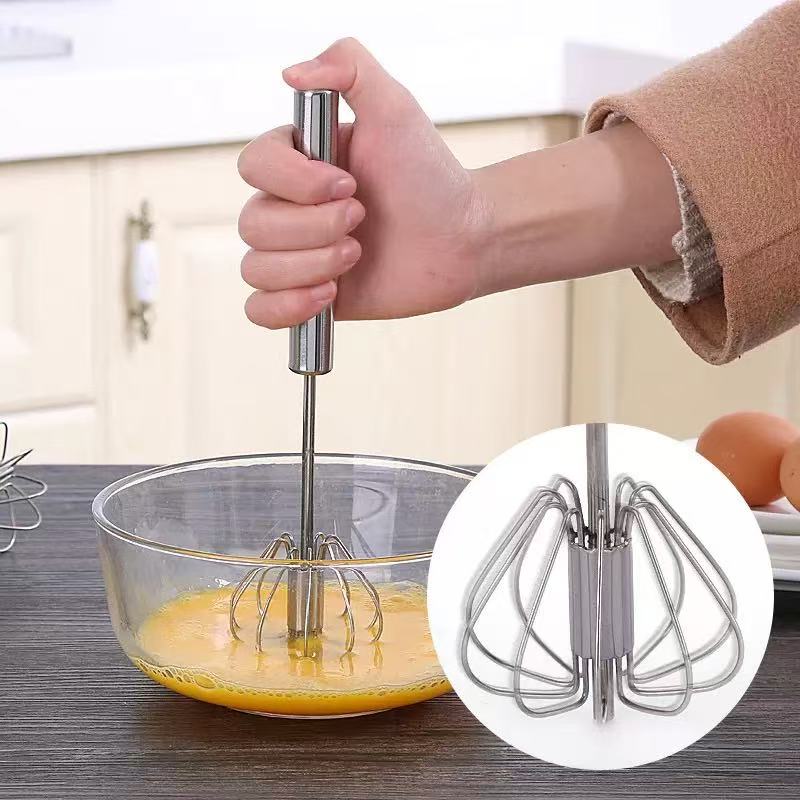 Stainless Steel Egg Whisk – Manual Hand Mixer