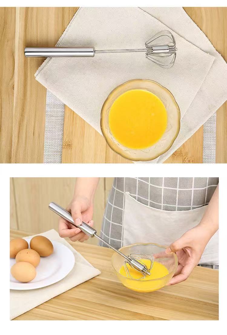 Stainless Steel Egg Whisk – Manual Hand Mixer