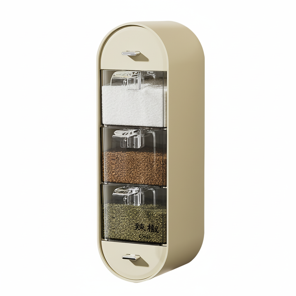 UFORU 3-Layer Wall-Mounted Spice Rack Organizer