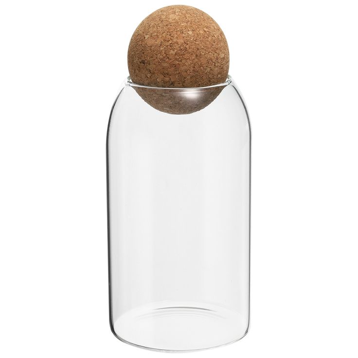 Glass Jar with Ball Cork Lid