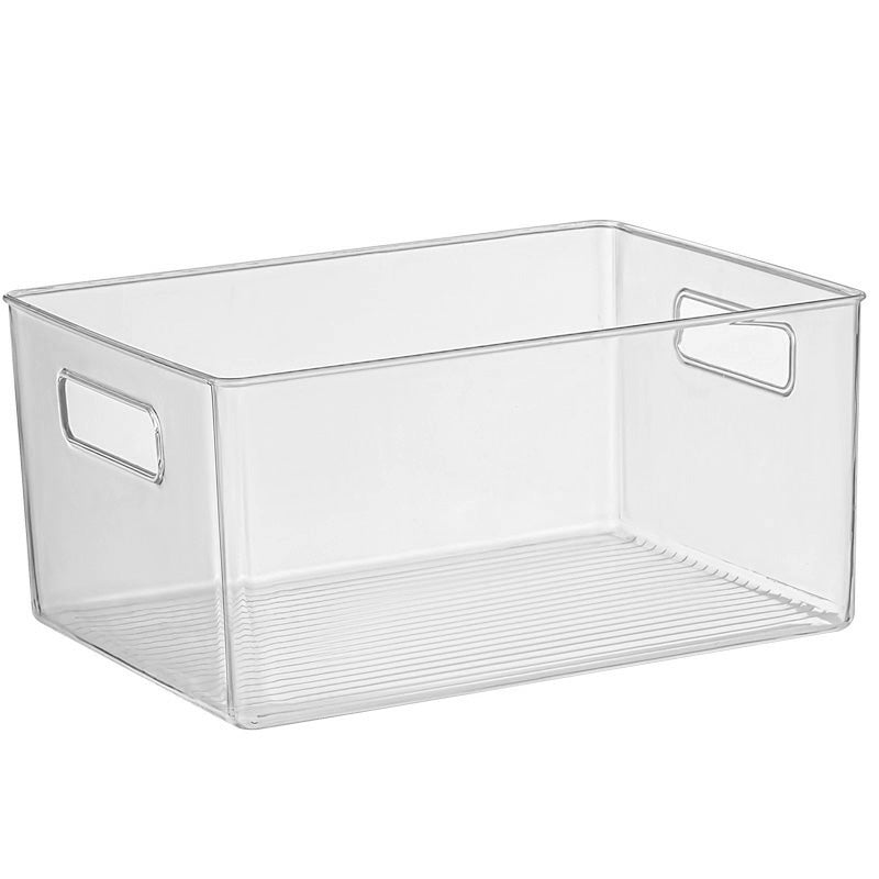 Large Clear Plastic Kitchen Organizer Bin