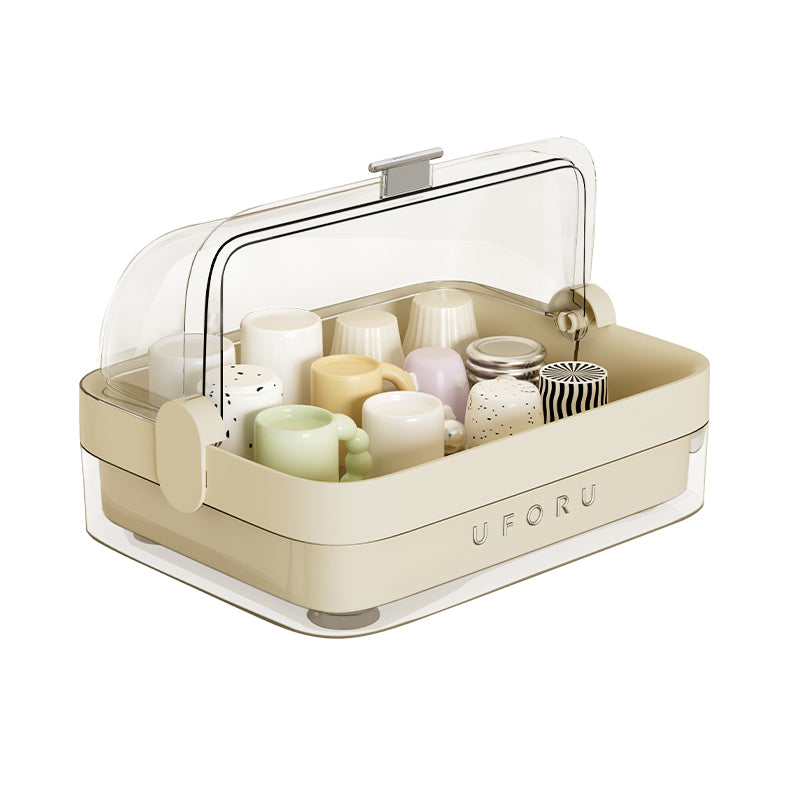 UFORU Plate Storage & Drying Rack with Cover