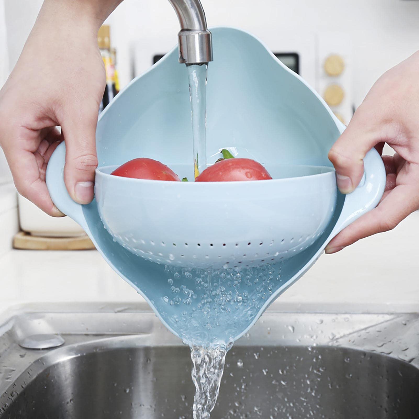 Double-Layer Foldable Sink Colander