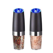 2-Piece LOVFE Electric Salt and Pepper Grinder Set with Led Light