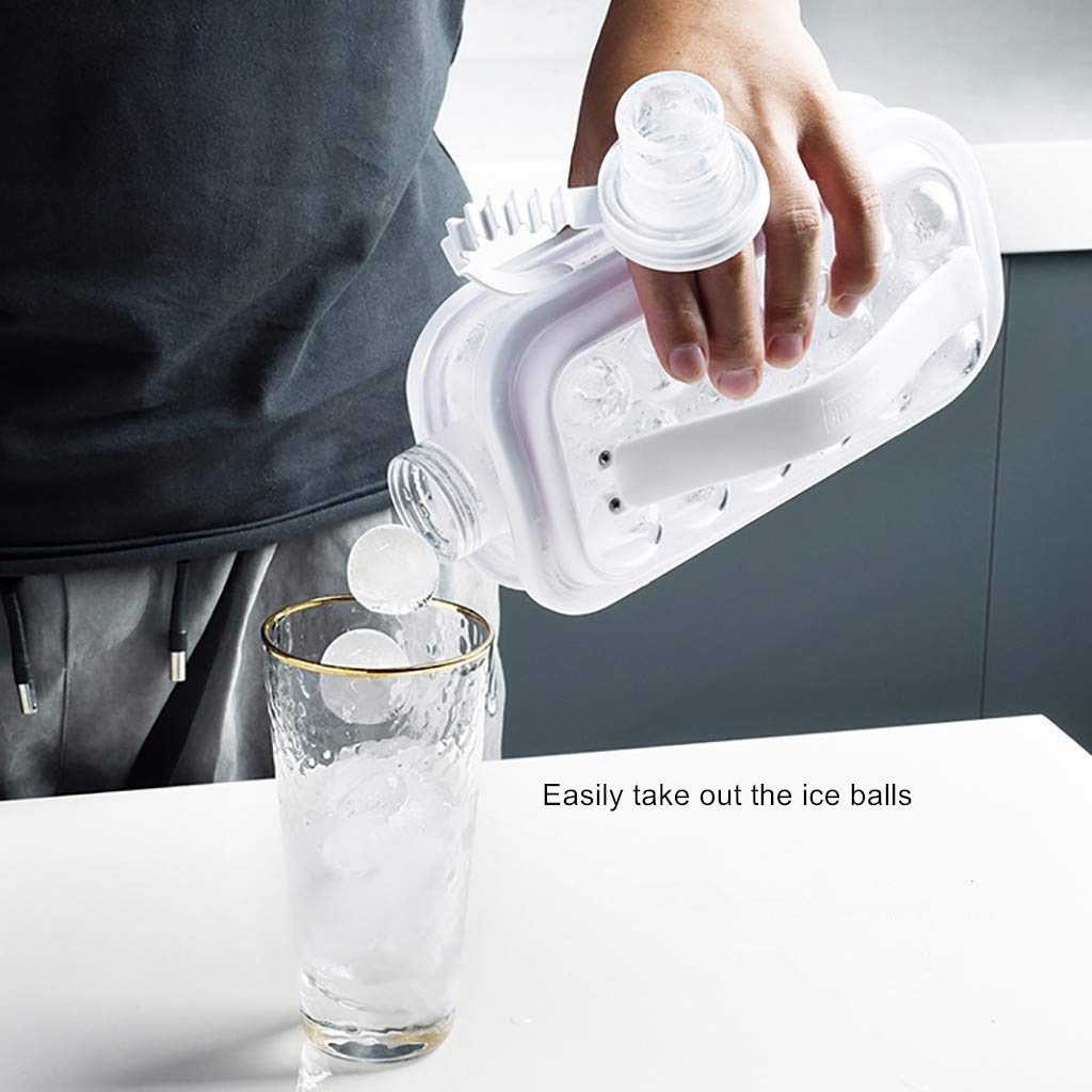 2-in-1 Portable Ice Ball Maker – Ice Cube Tray & Water Bottle in One