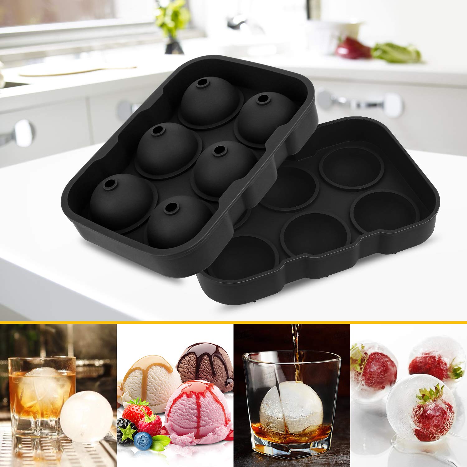 Ice Cube Trays 2 in 1 Portable Ice Ball Maker Kettle With 17 Grids