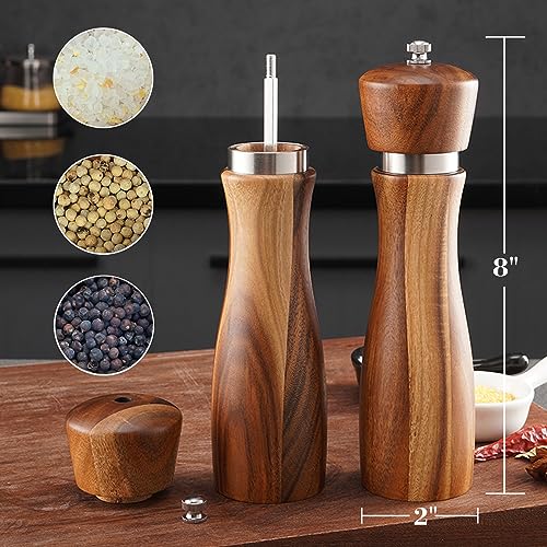 Salt & Pepper Mills Acacia Wood with Ceramic Core