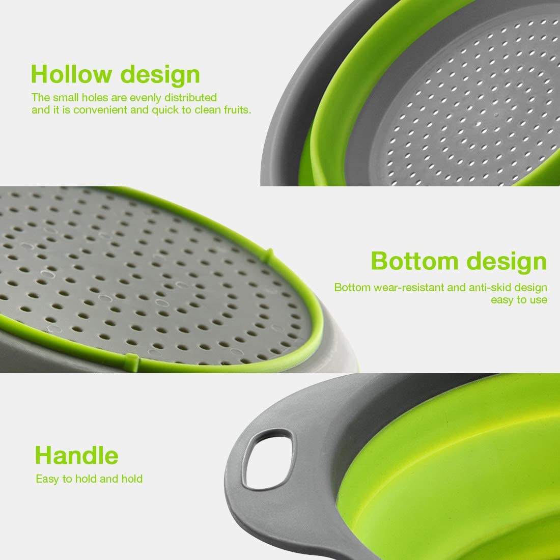 Round Shape Foldable Colander
