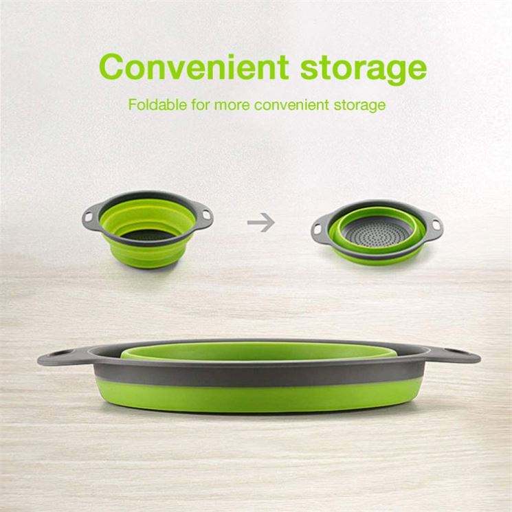 Round Shape Foldable Colander