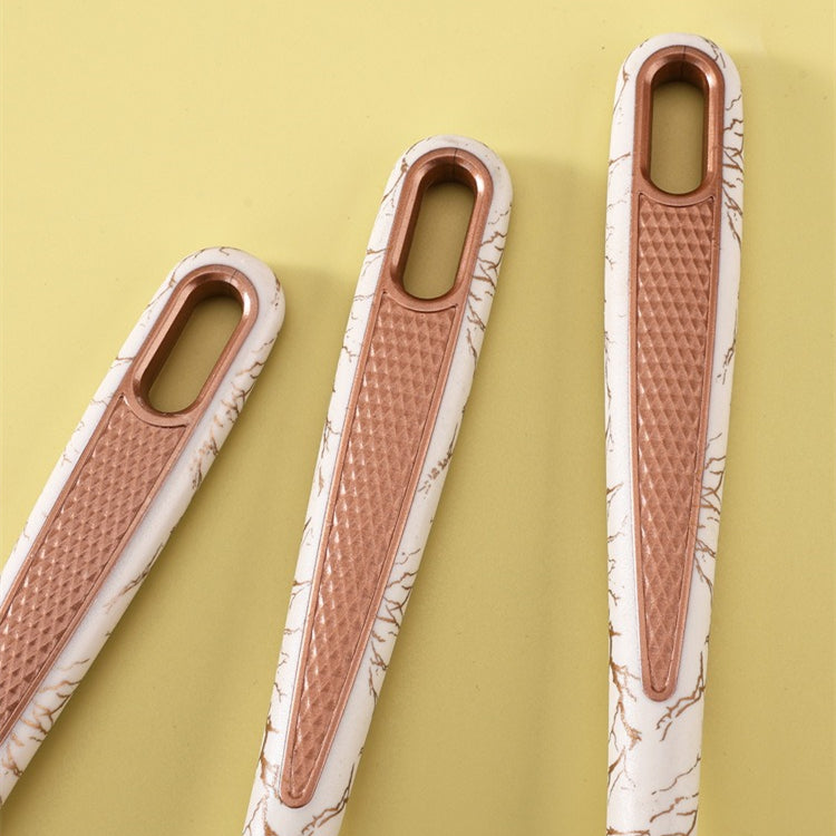 12-Piece White Heat-Resistant Silicone Kitchen Utensil & Knife Set