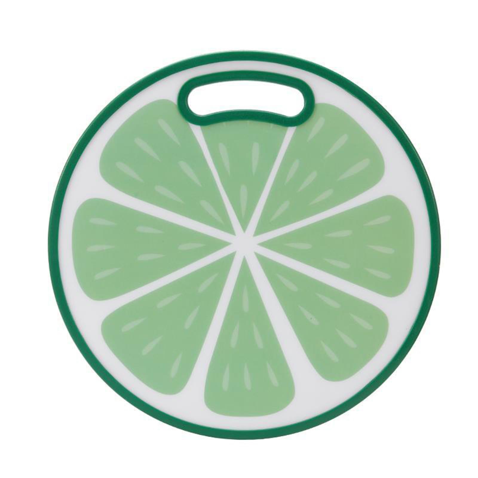 Round Green Lemon-Shaped Cutting Board