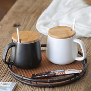 Ceramic Mug with Bamboo Lid & Spoon