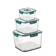3-in-1 Kitchen Storage Container Set with Lids & Drain Baskets