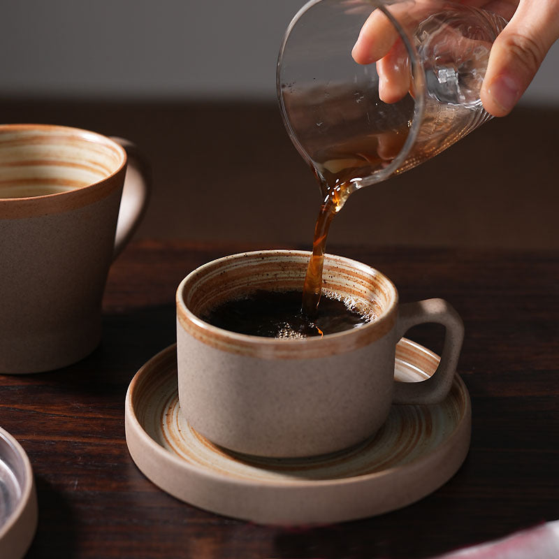 Ceramic Coffee Cup & Saucer Set 230ml