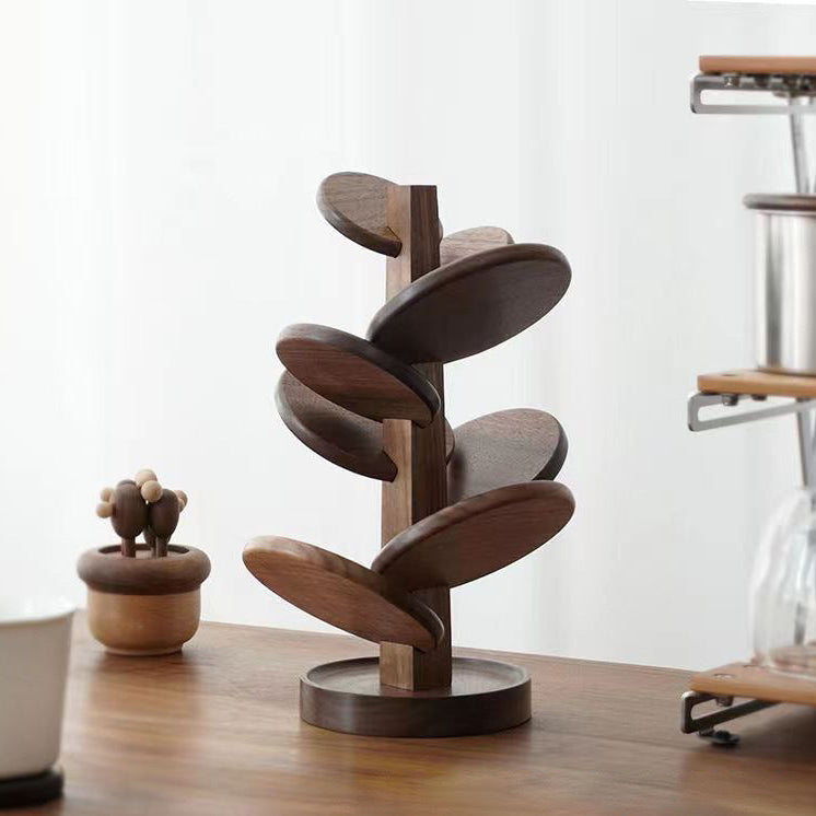 Wooden Tree-Shaped Coaster Set – Heat-Resistant Mug Pads