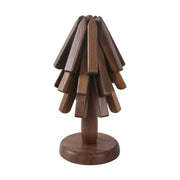 Wooden Tree-Shaped Trivet Set – Heat-Resistant Coasters for Hot Dishes & Teapots