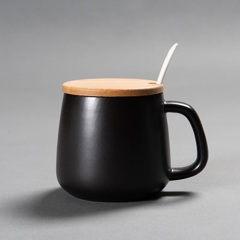 Ceramic Mug with Bamboo Lid & Spoon
