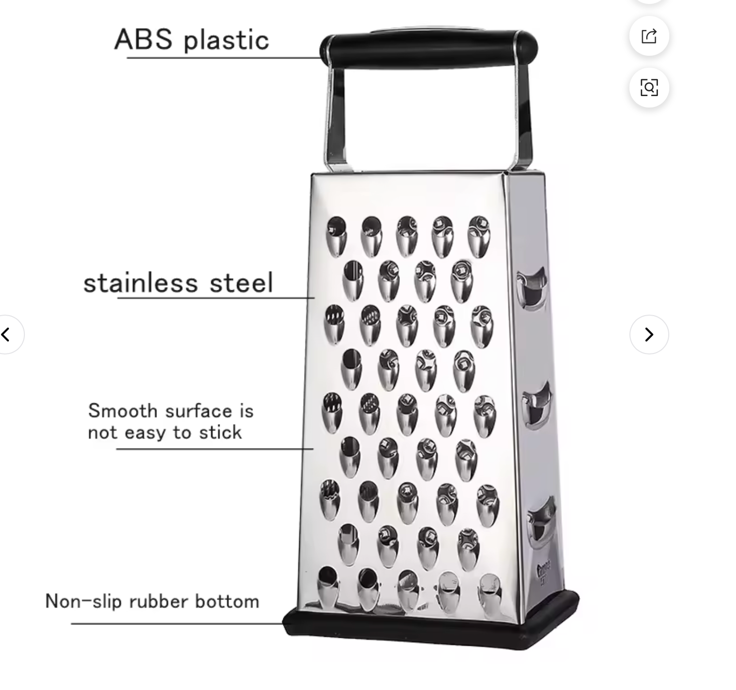 4-Sided Stainless Steel Multi-Functional Box Grater