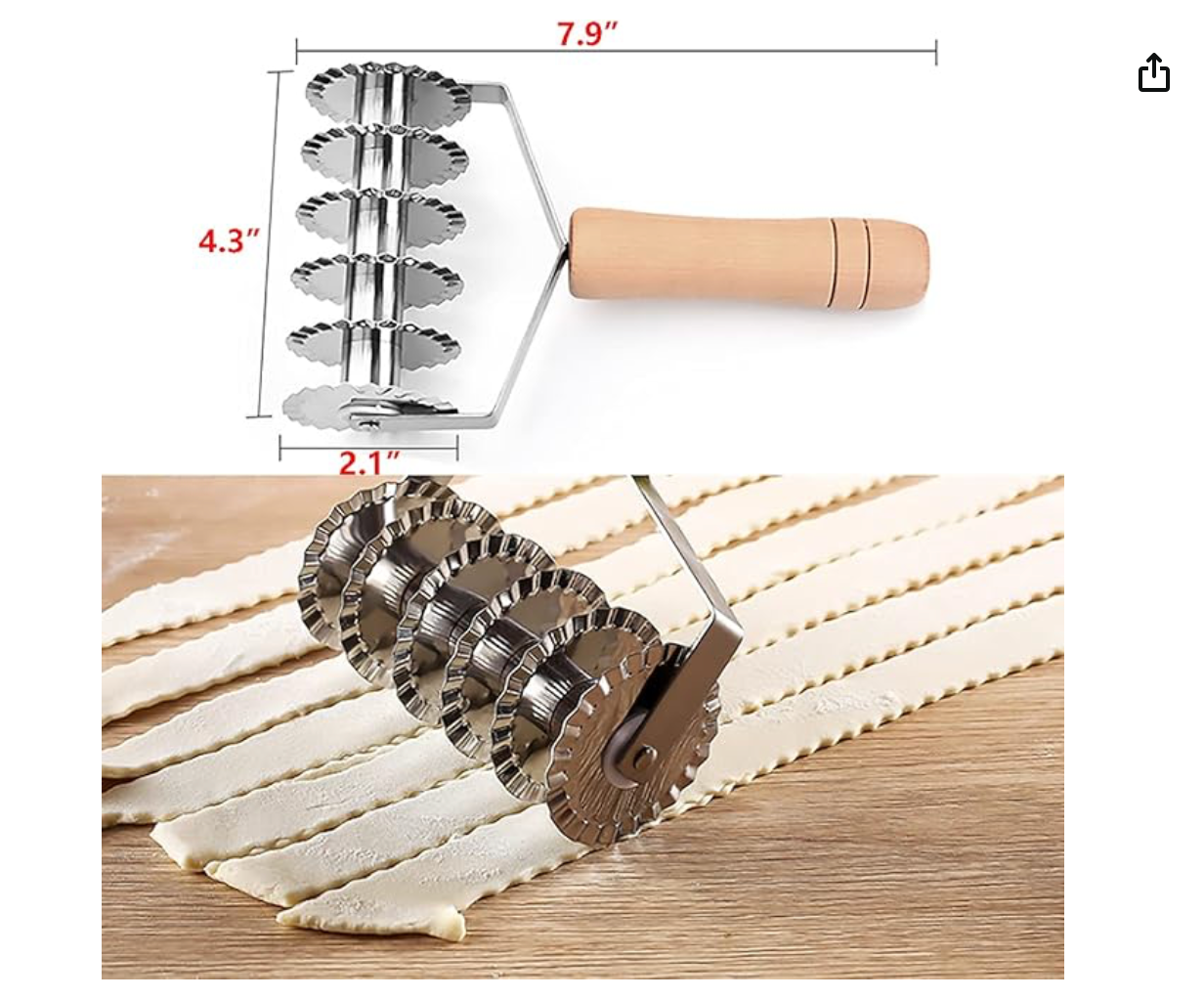 Stainless Steel Noodle & Dough Cutter Roller