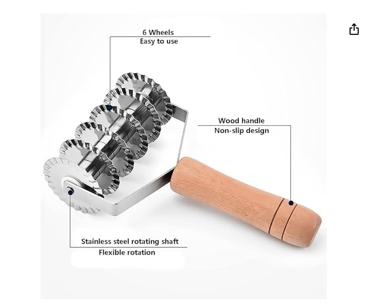 Stainless Steel Noodle & Dough Cutter Roller