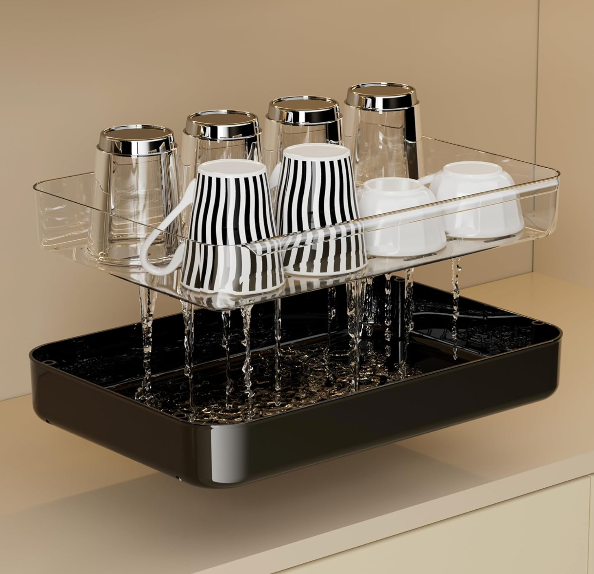 UFORU 2-Layer Drain Rack
