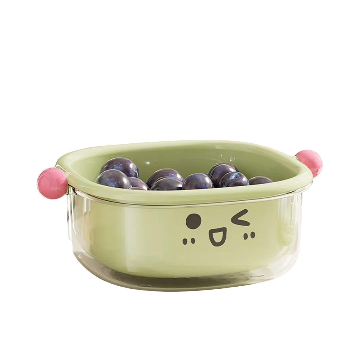 UFORU Green Double Drain Basket with Handle