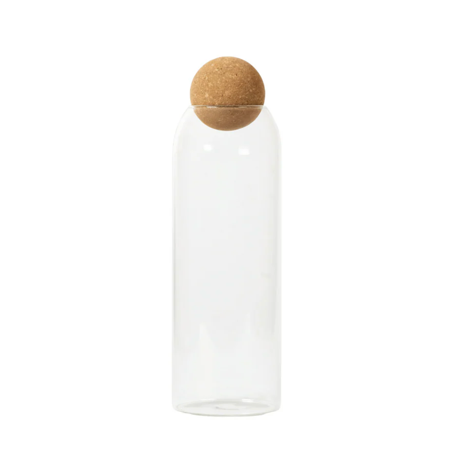 Glass Jar with Ball Cork Lid