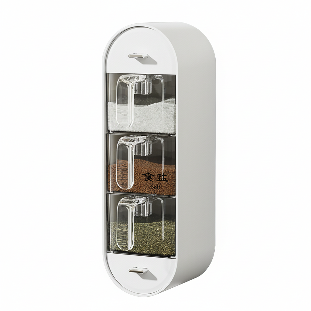 UFORU 3-Layer Wall-Mounted Spice Rack Organizer