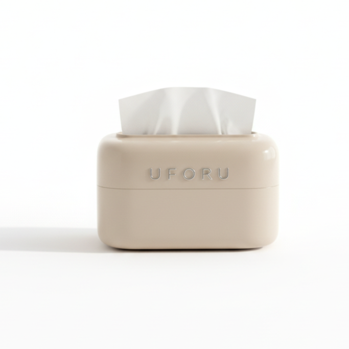 UFORU Beige Modern Tissue Box Holder