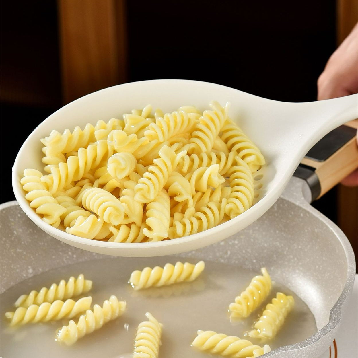 Heat-Resistant Large Slotted Skimmer Spoon