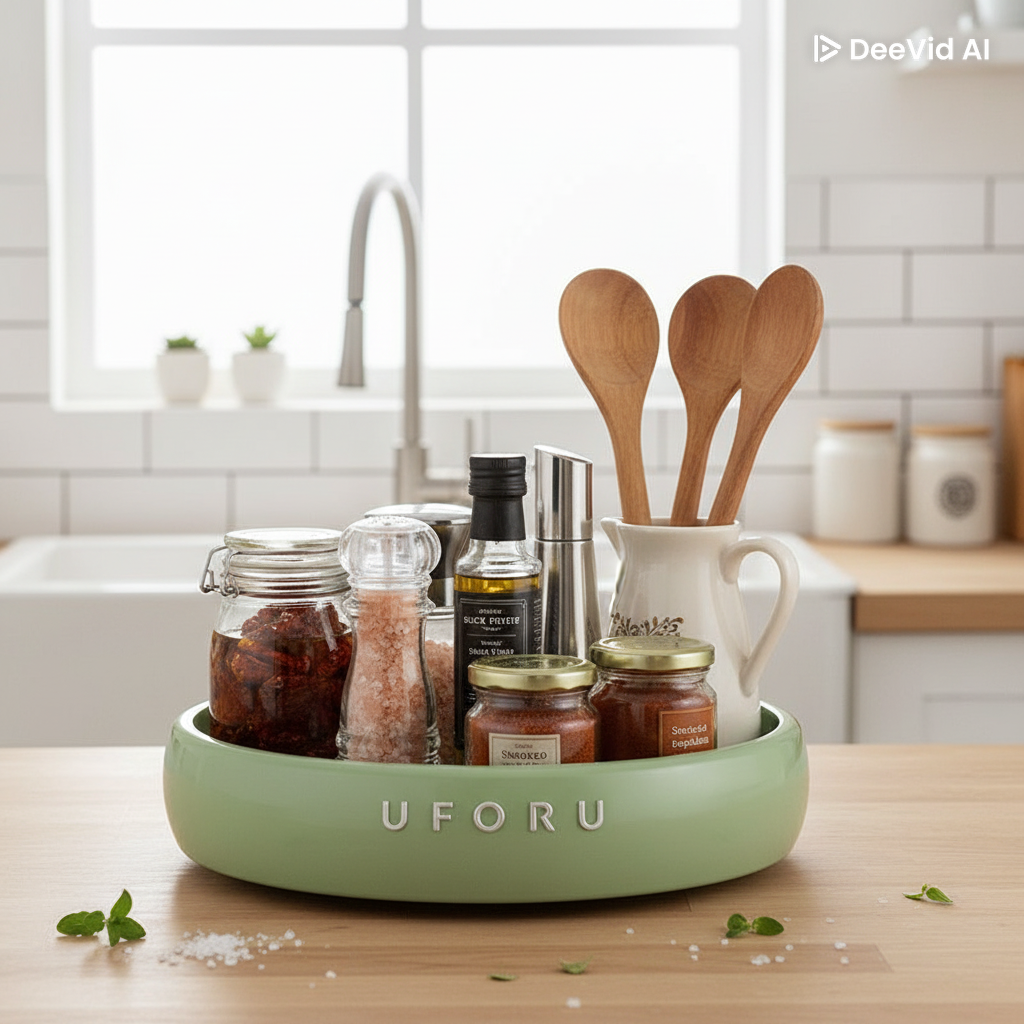UFORU Large Green Rotating Tray