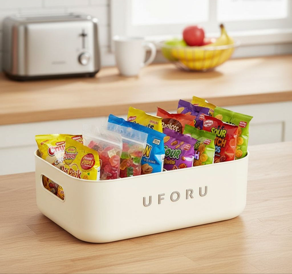 UFORU Beige Division Grid Storage Box
